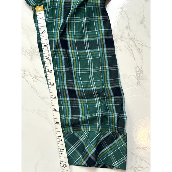 NWOT J. Jill Boat neck pullover top with 3/4 sleeves in green plaid, size S - Picture 8 of 8